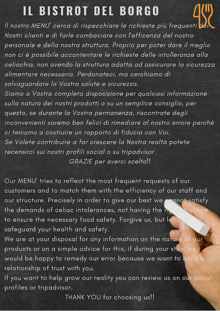 Bistrot Del Borgo Carta