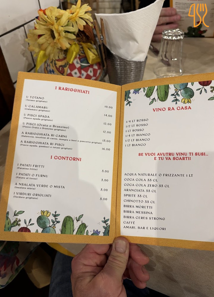 Osteria Sciapò Menu