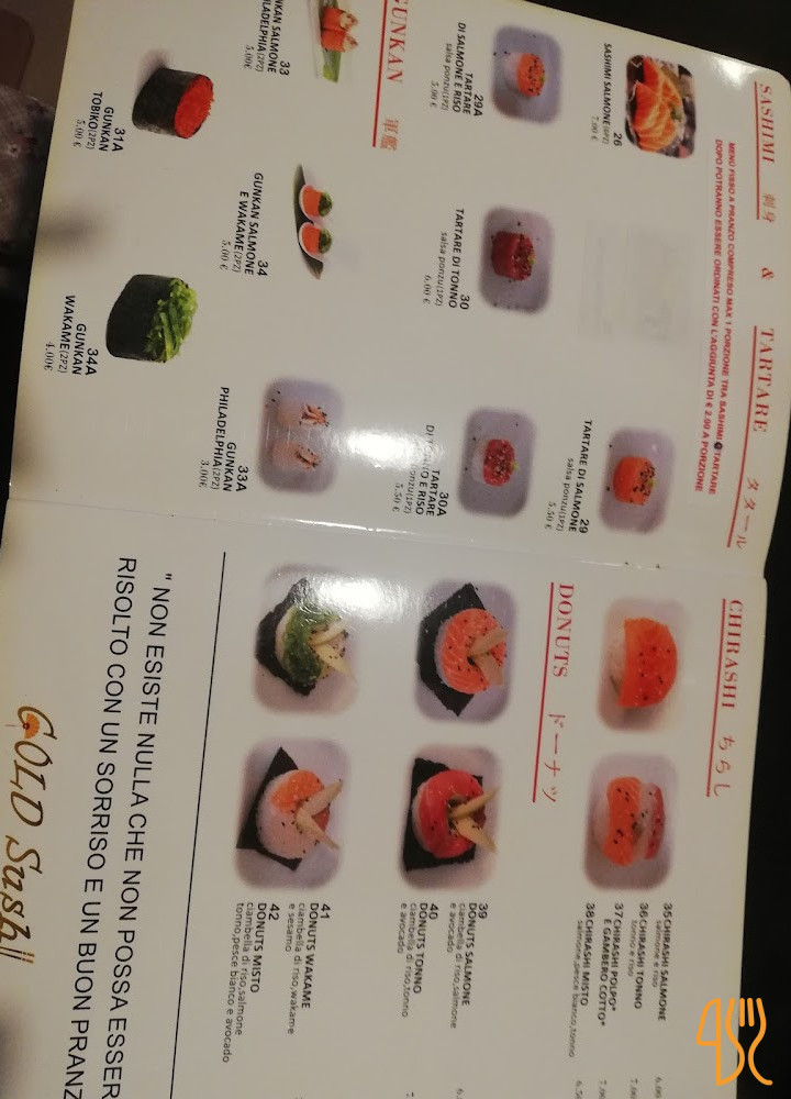 Gold Sushi Japanese Asian Fusion Carta