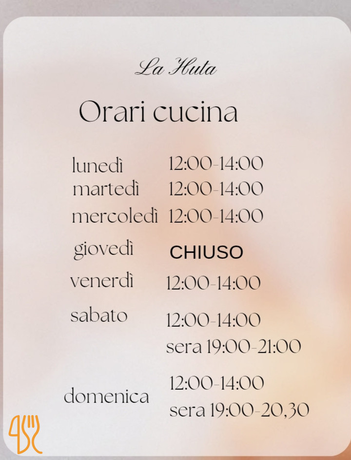 Ristorante/bar La Huta Carte