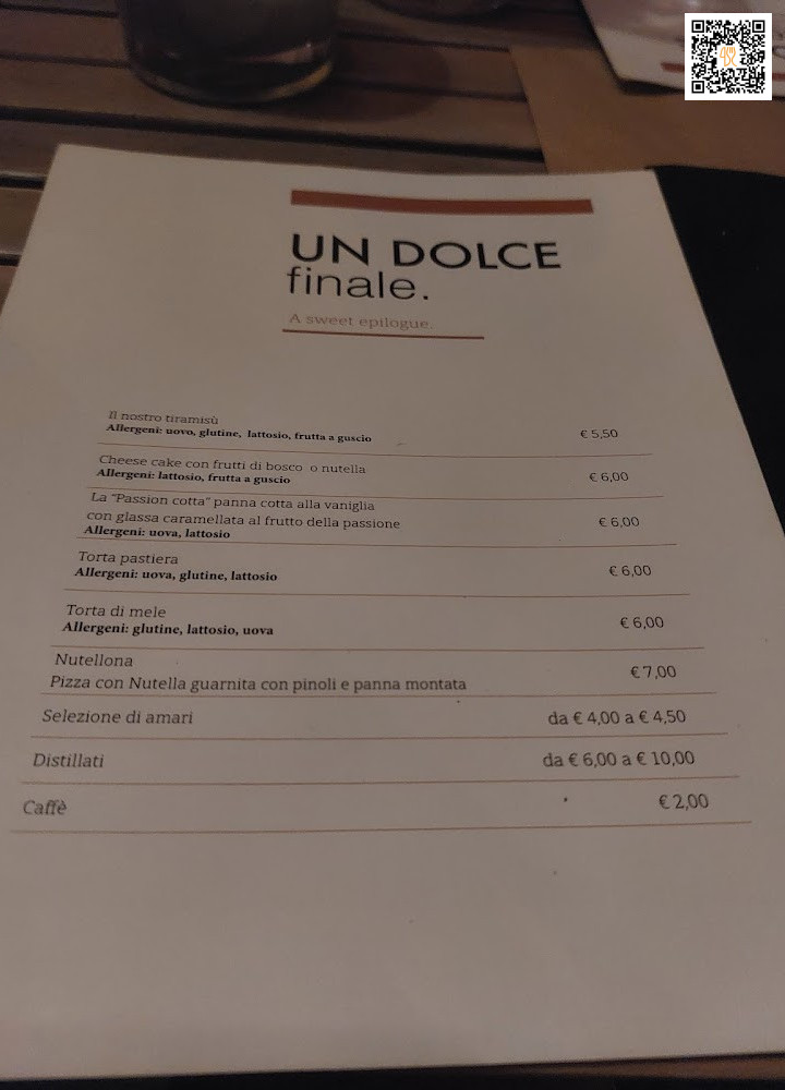 Turnè Speisekarte