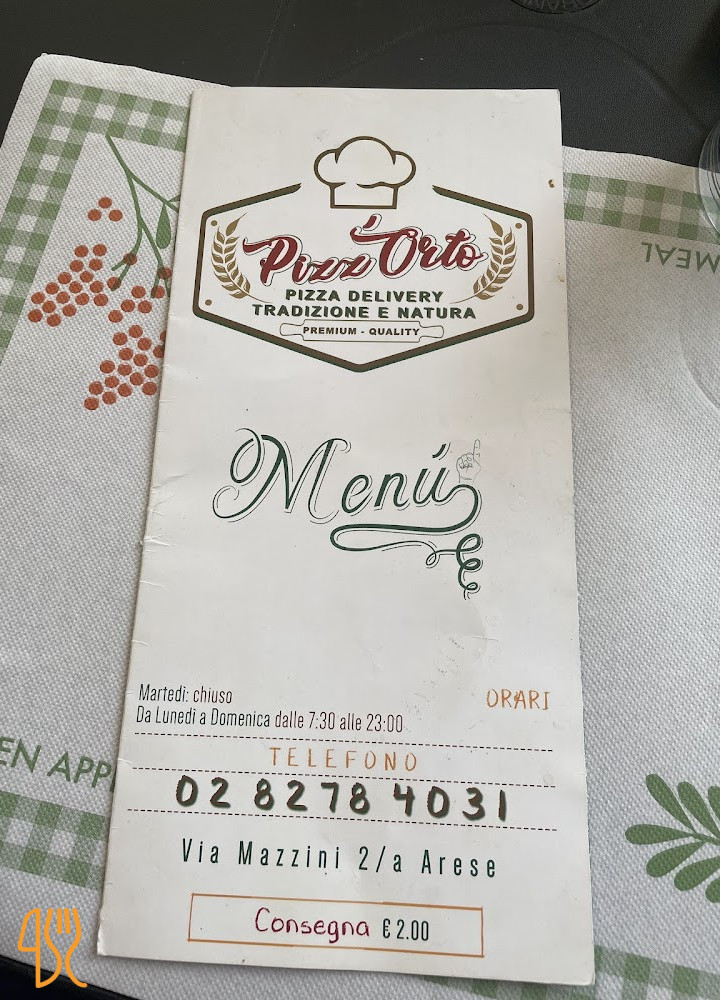 Pizz'orto Speisekarte