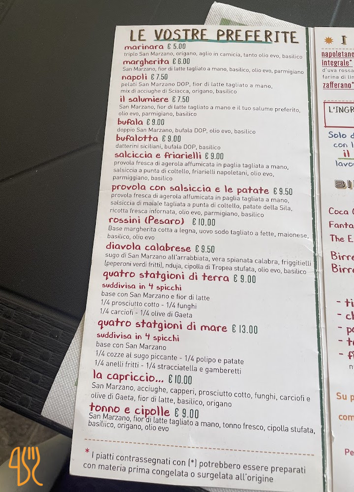 Pizz'orto Carte