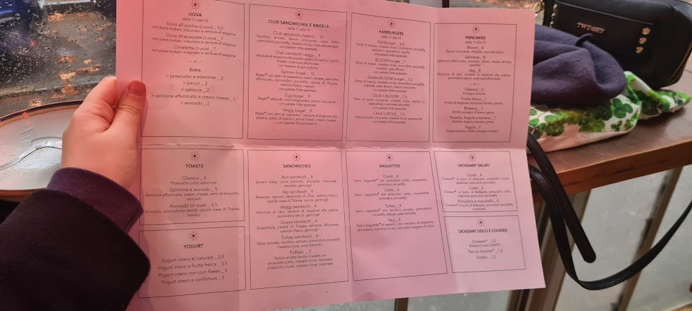 Café Bloom Carta