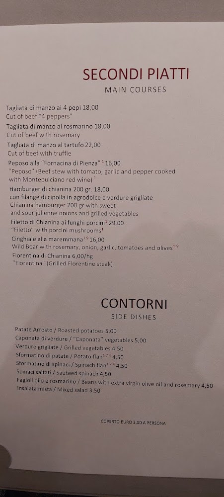 La Piazzetta Carte