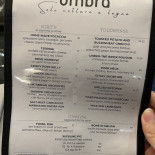 Ombra Speisekarte