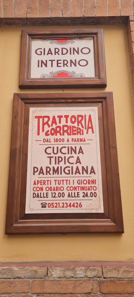 Trattoria Corrieri Parma Carta
