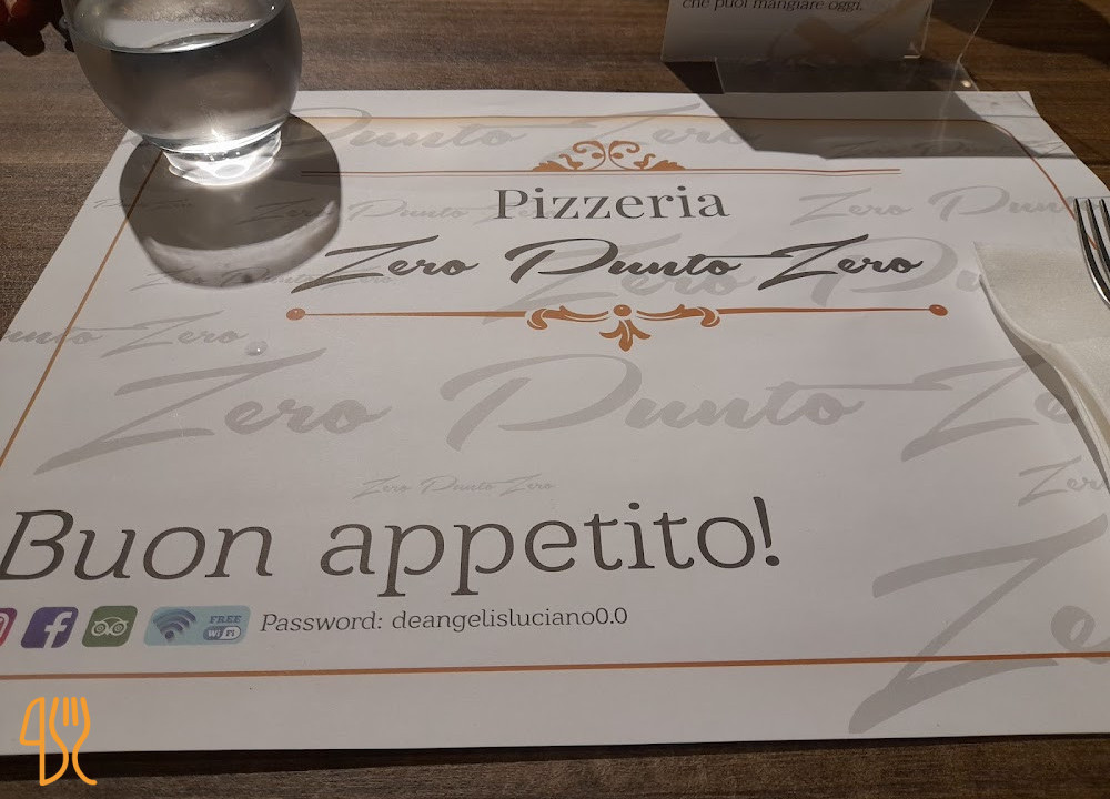 Pizzeria Zero Punto Zero Carta