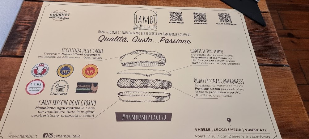 Hambù Hamburgeria E Pinsa Romana A Lecco Carte
