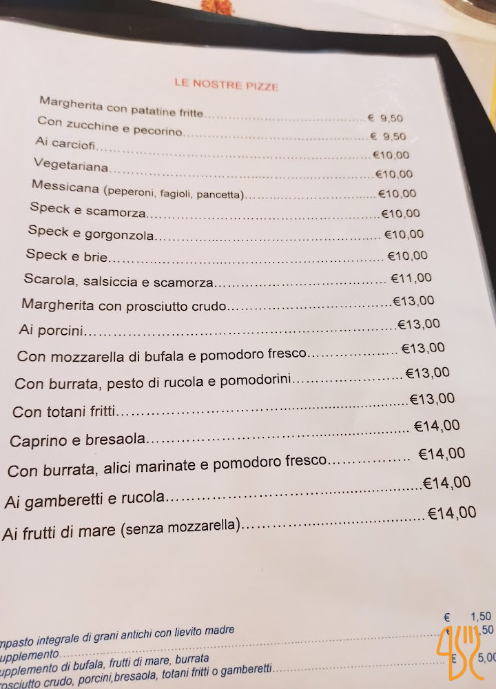 Pizzeria San Marco Arosio Carte