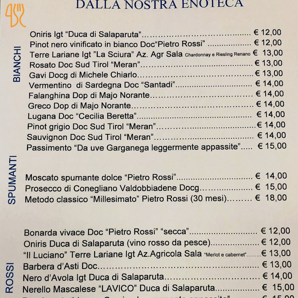 Pizzeria San Marco Arosio Carte
