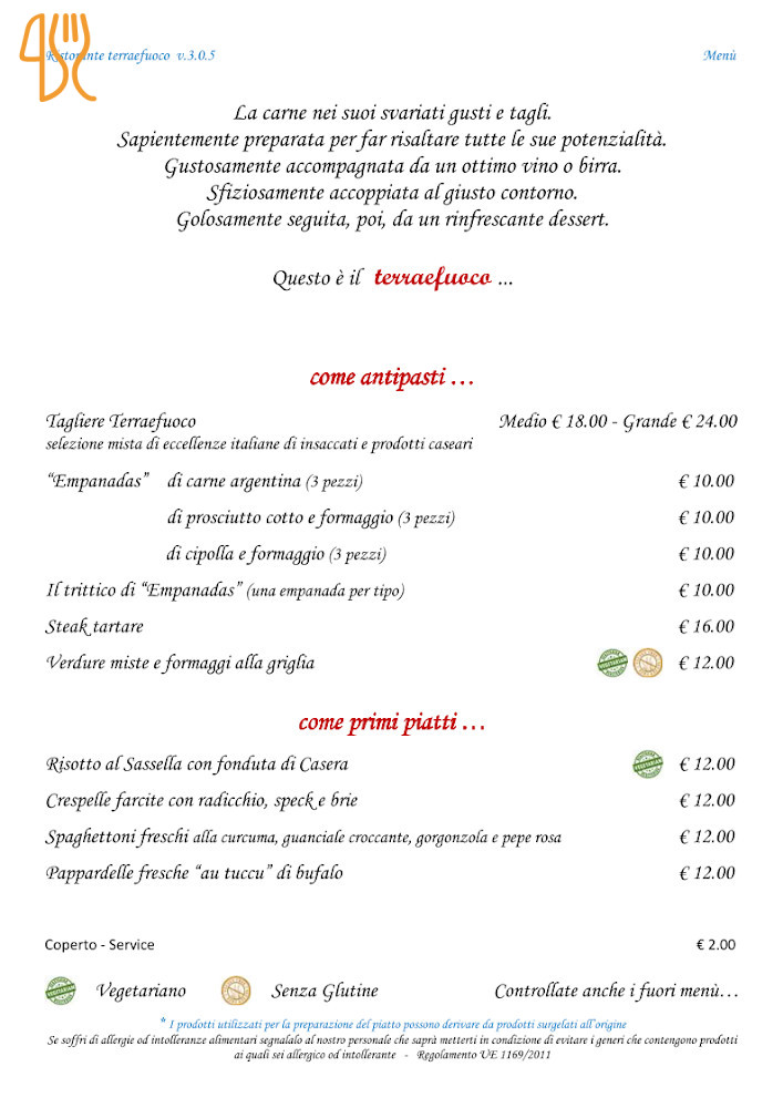 Terraefuoco Carte