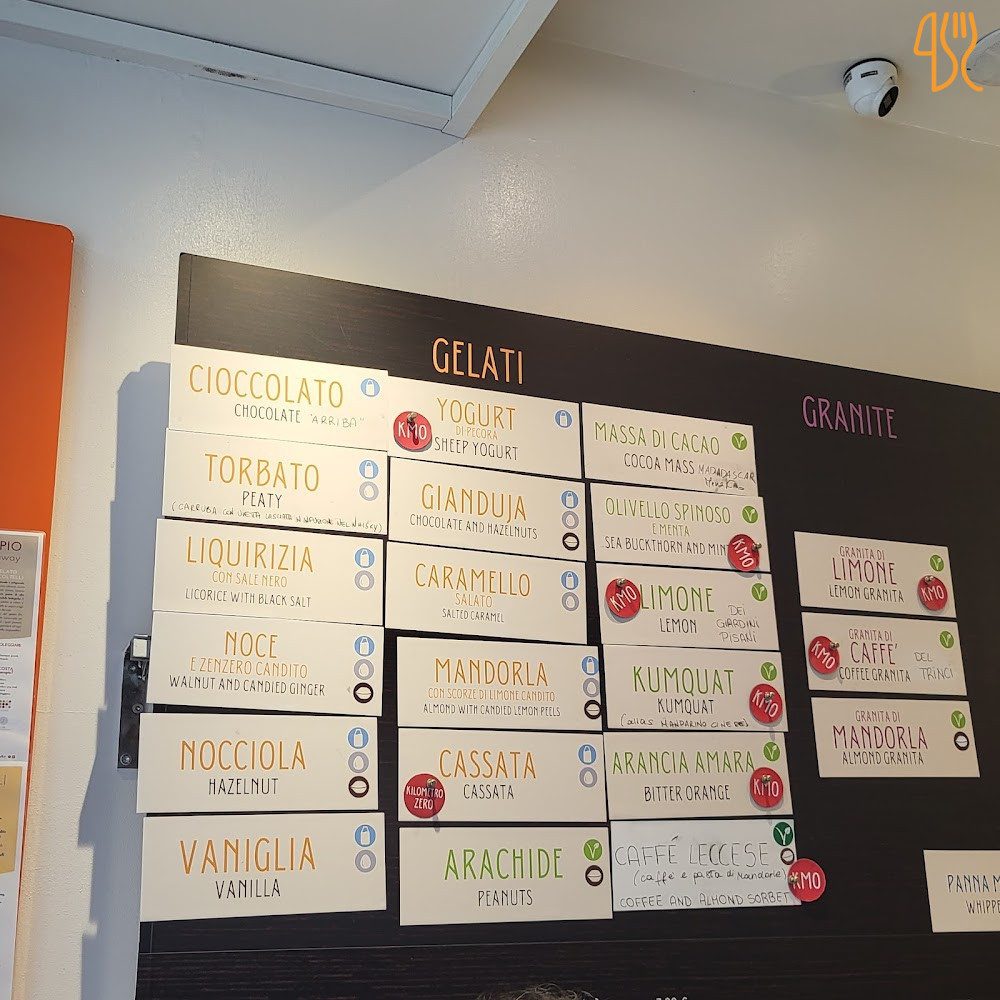 Gelateria De' Coltelli Speisekarte