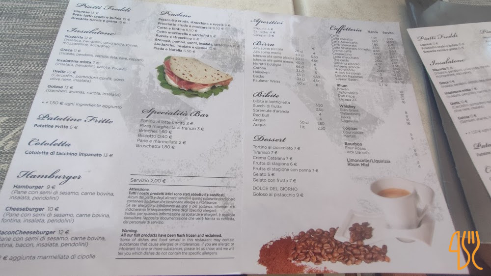 Beachcafe Carte