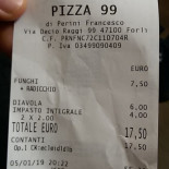 Pizza 99 Speisekarte