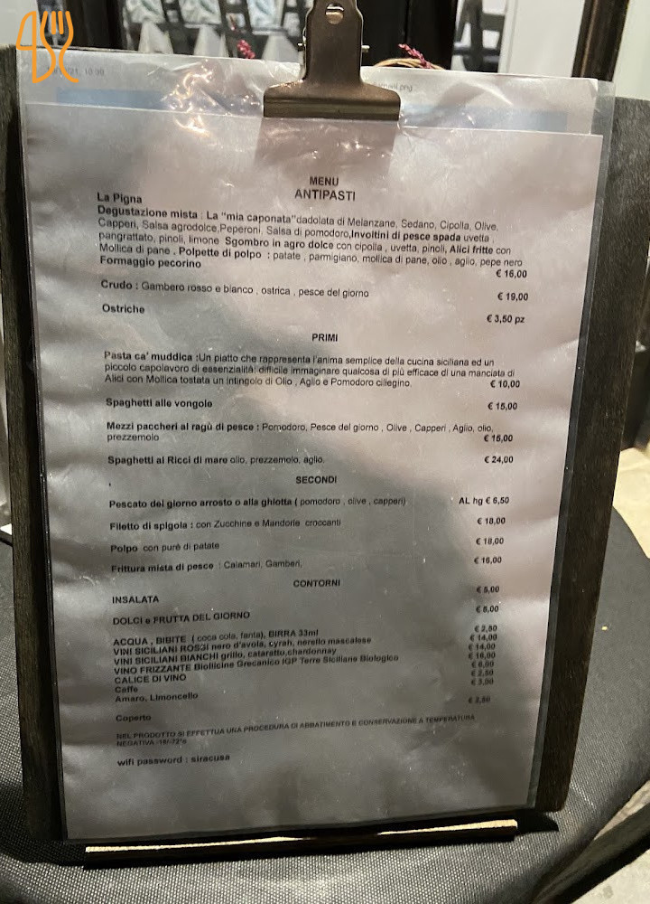 Trattoria La Pigna Carte