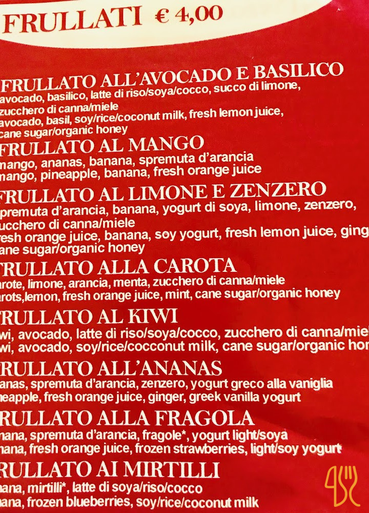 Cuore Fresco (piazza Duomo) Speisekarte