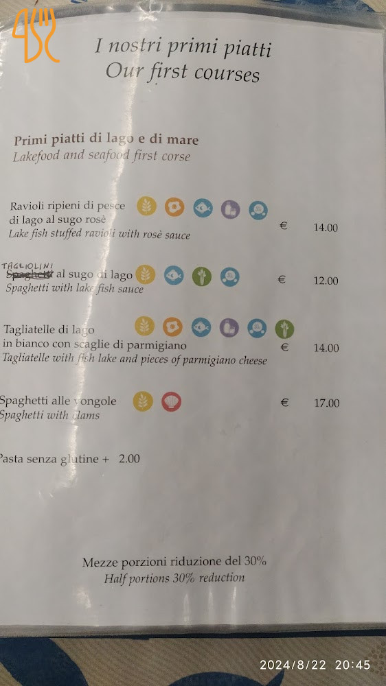 Trattoria Da Guido Speisekarte