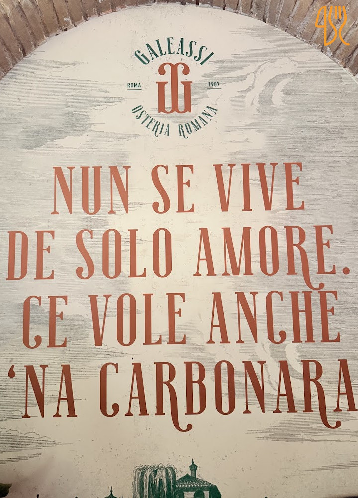 Osteria Galeassi 1907 Trastevere Carte