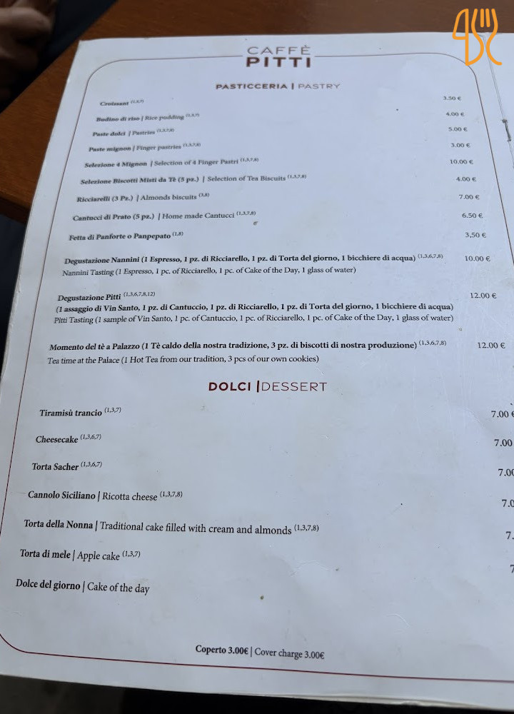 Caffe' Pitti Botteghina Carte