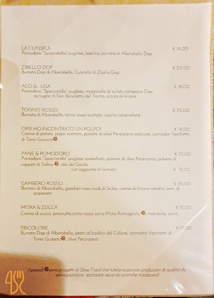 Pizzeria Ciclone Speisekarte