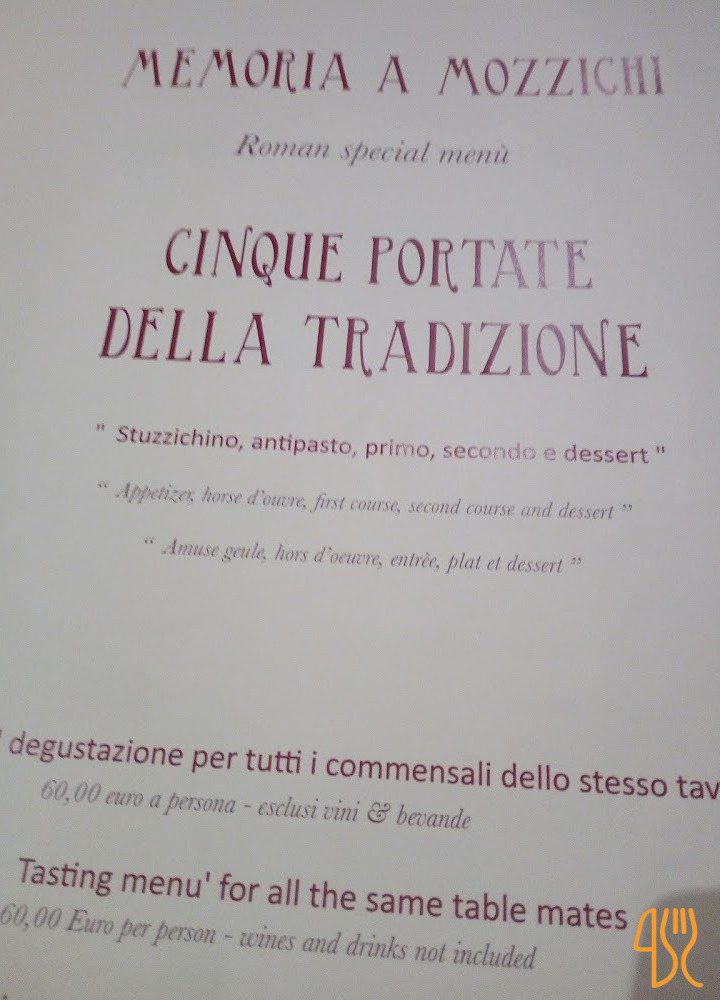L'arcangelo Speisekarte