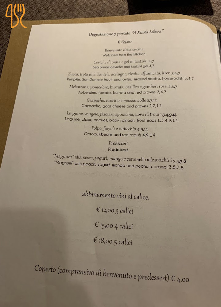 Enoteca Di Buttrio Restaurant Winebar Speisekarte