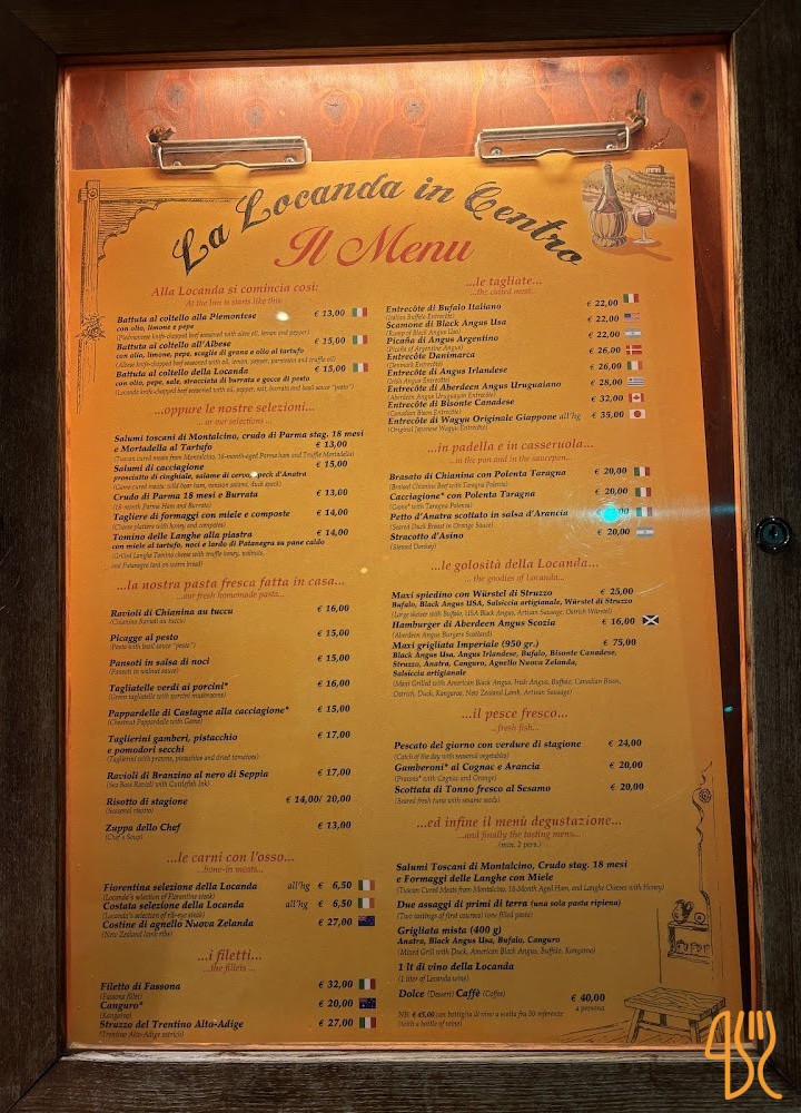 La Locanda In Centro Carte
