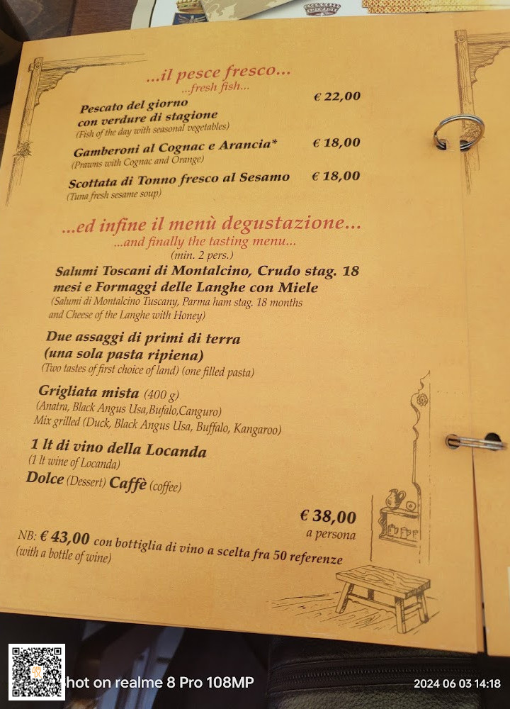 La Locanda In Centro Carta