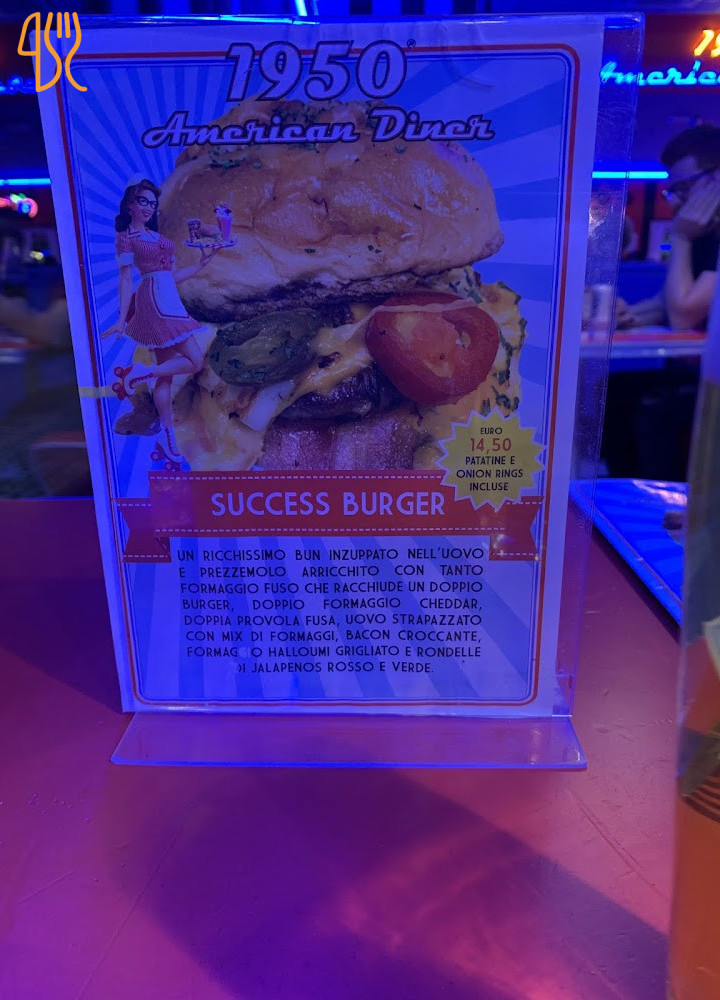 1950 American Diner Pontedera Carte