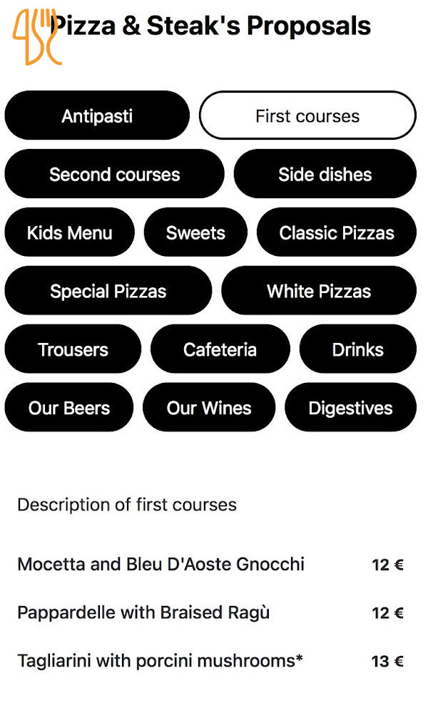 Pizza Steak Carta