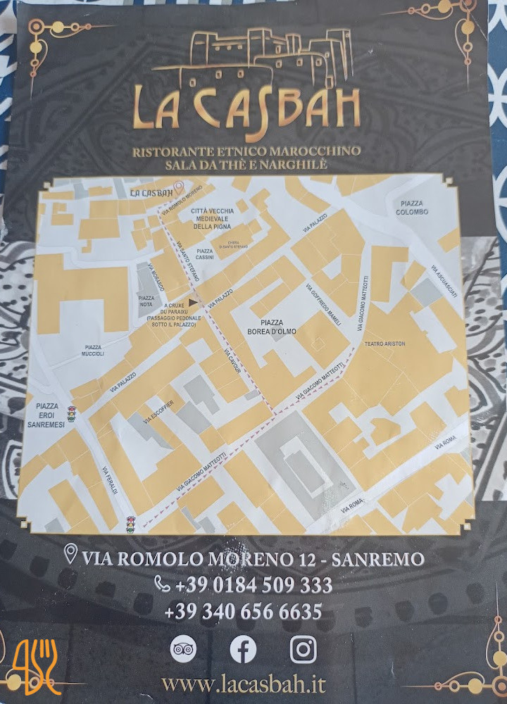 La Casbah Arabo Carte