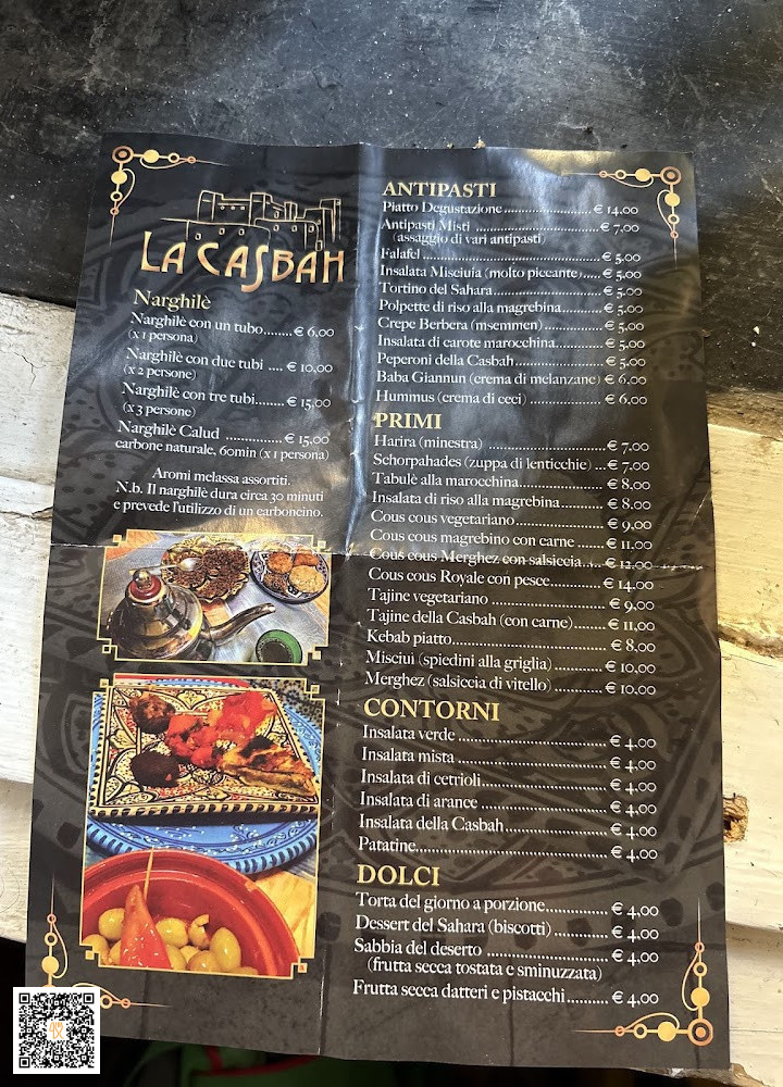 La Casbah Arabo Speisekarte