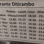 Ditirambo Roma Cardápio