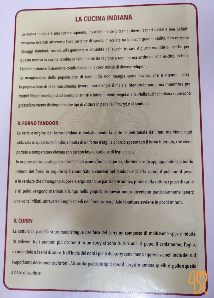 Moon Indian Palermo Speisekarte