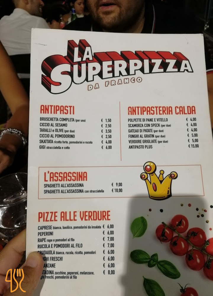 La Superpizza Speisekarte