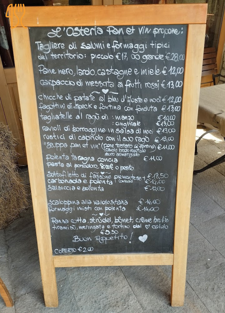 Pan Et Vin Carte