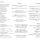 Amaranto's Speisekarte