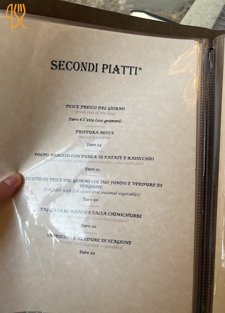 Trattoria Da Mirko Speisekarte