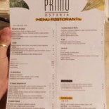 Osteria Primo Carte