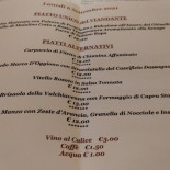 Crotto Del Sergente Speisekarte