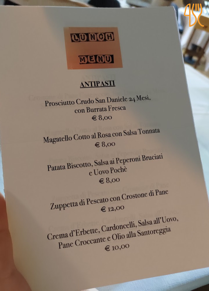 Osteria Ori Pari Bistrot Speisekarte