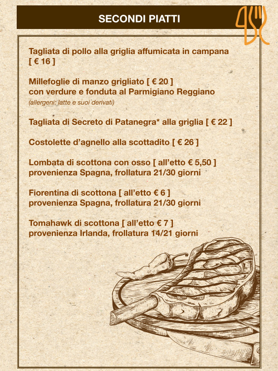 C'era Una Volta Speisekarte