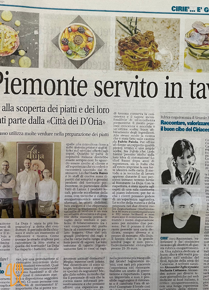 La Duja Ciriè Carta