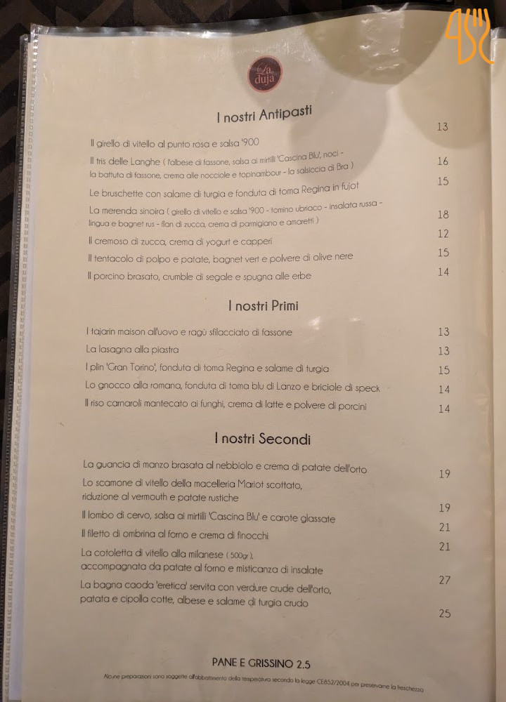 La Duja Ciriè Carta