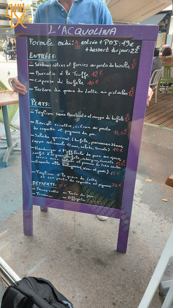 L'acquolina Pizzeria Carte