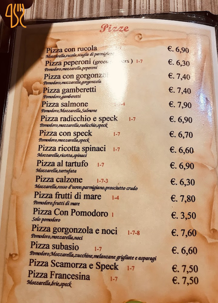 Pizzeria Il Duomo Carte