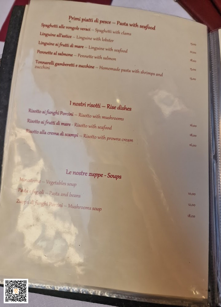 Hostaria De' Pastini Carta