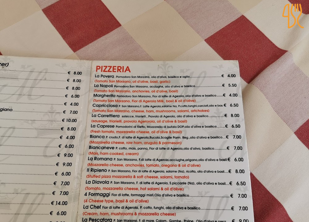 Bar Pizzeria Trattoria Ristorante Maraucci Carte