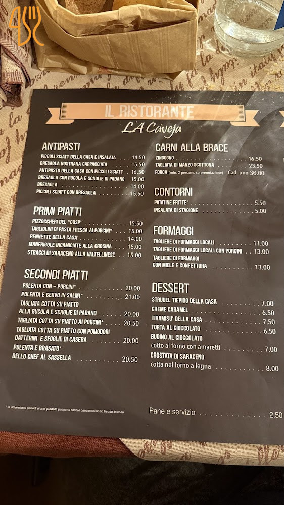 La Caveja Carte